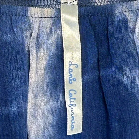 Lani California Blue Tie Dye Off Shoulder Romper Ruffle Sleeve Women's Small - Picture 4 of 5